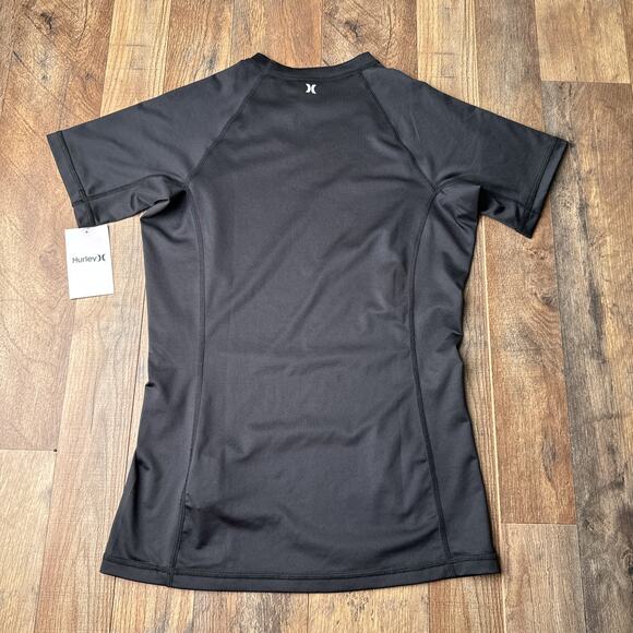 Hurley One and Only Sun‎ Shirt Women's Large Black Surf Beach UPF+50 NWT 5781 - Picture 3 of 9